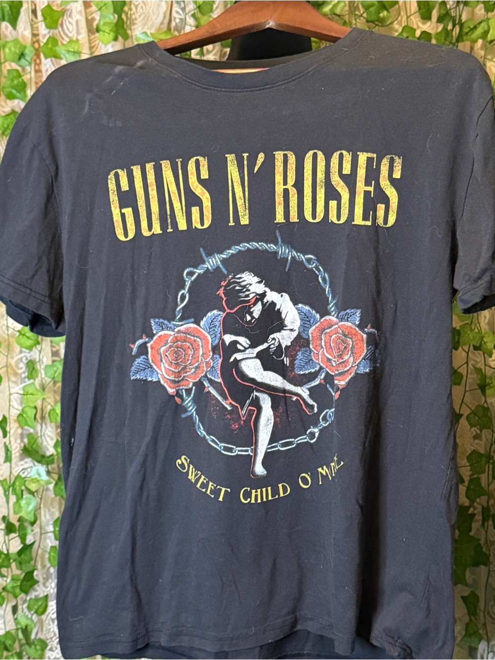 Guns N’ Roses Sweet Child O’ Mine Graphic Band Tee XL Black Cotton Shirt